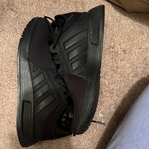 adidas Black Low-Top Mesh & Synthetic Sneakers